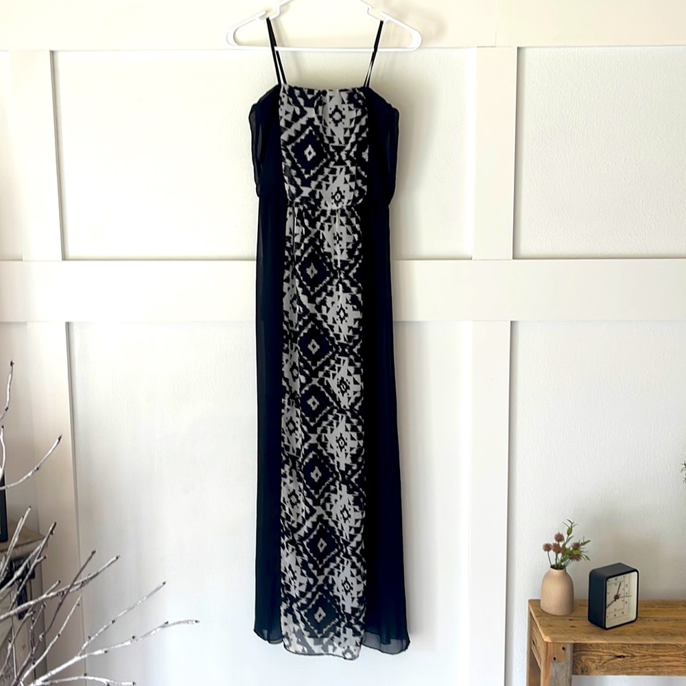 White and black dress